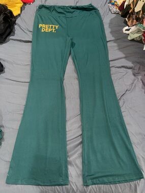 Girls' Green Flare Pants